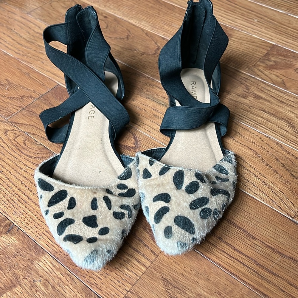 Rampage cheetah strappy flats